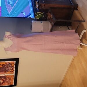 Vivid Pink 100% Linen Maxi Dress Sleeveless